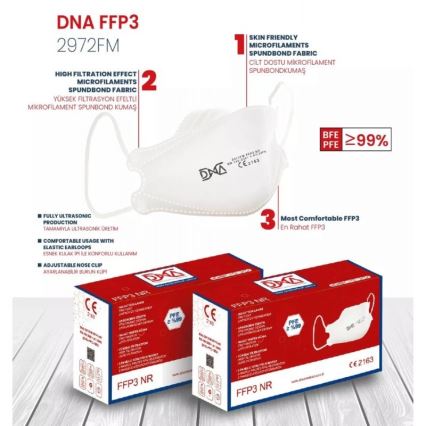 DNS respirators FFP3 NR CE 2163 Medical 20gab