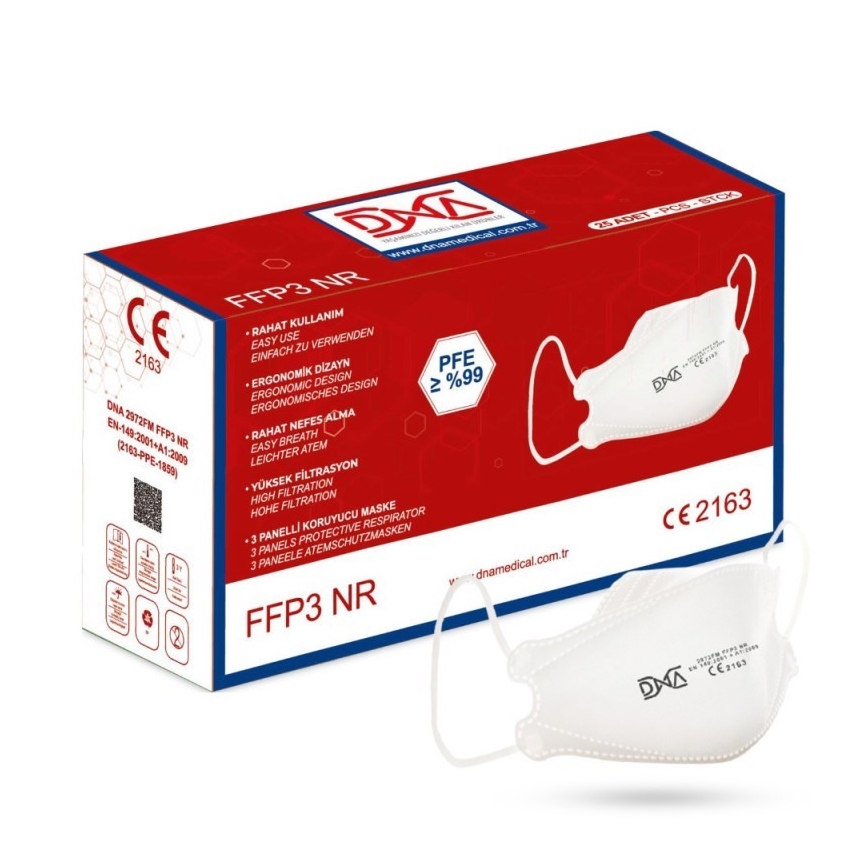 DNS respirators FFP3 NR CE 2163 Medical 20gab