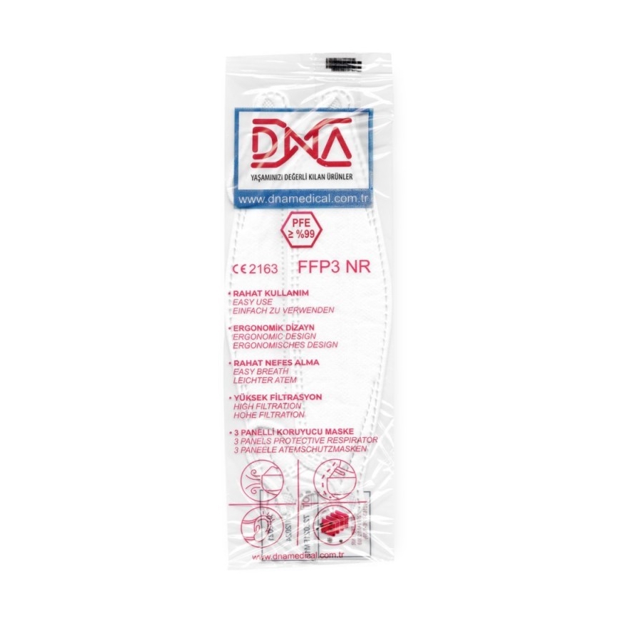 DNS respirators FFP3 NR CE 2163 Medical 20gab