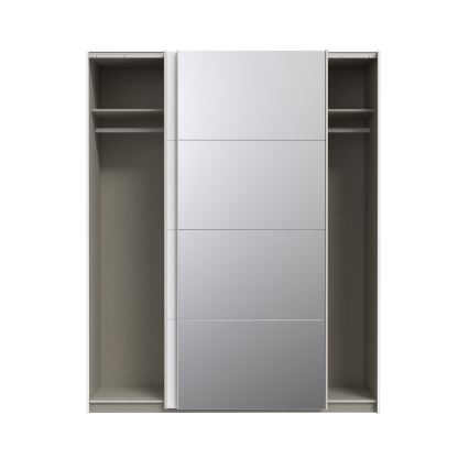 Drēbju skapis ar spoguli KARO 170x210 cm balts