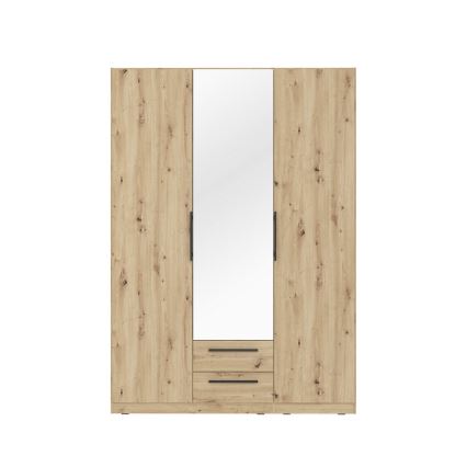 Drēbju skapis ar spoguli MARO 150x213 cm artisan ozols