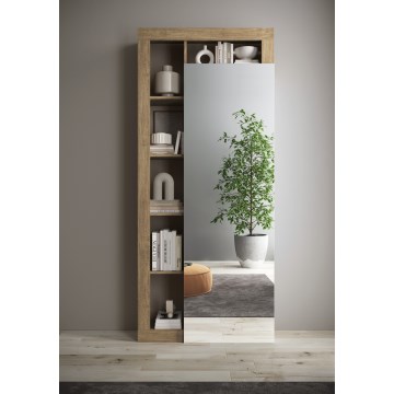 Drēbju skapis LENOR 91x209 cm balts/brūns
