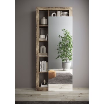 Drēbju skapis LENOR 91x209 cm balts/brūns