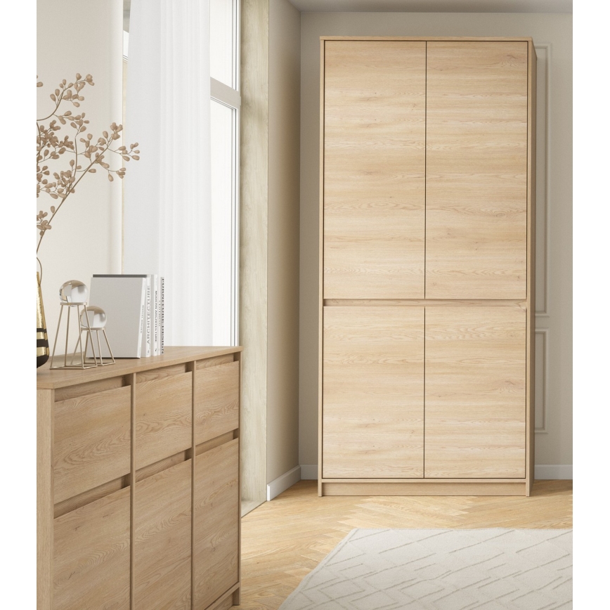 Drēbju skapis MIYABI 90x198x52 cm ozols Cremona