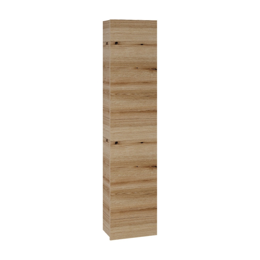 Dřevojas - Sienas piestiprināms vannas istabas skapītis ZYLO 35x155 cm ozols