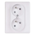 Dubultā mājas kontaktligzda FRENCH 250V/16A