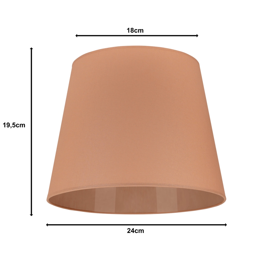 Duolla - Abažūrs galda lampai CLASSIC M E27 d. 24 cm brūna