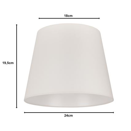 Duolla - Abažūrs galda lampai CLASSIC M E27 d. 24 cm krēmkrāsa