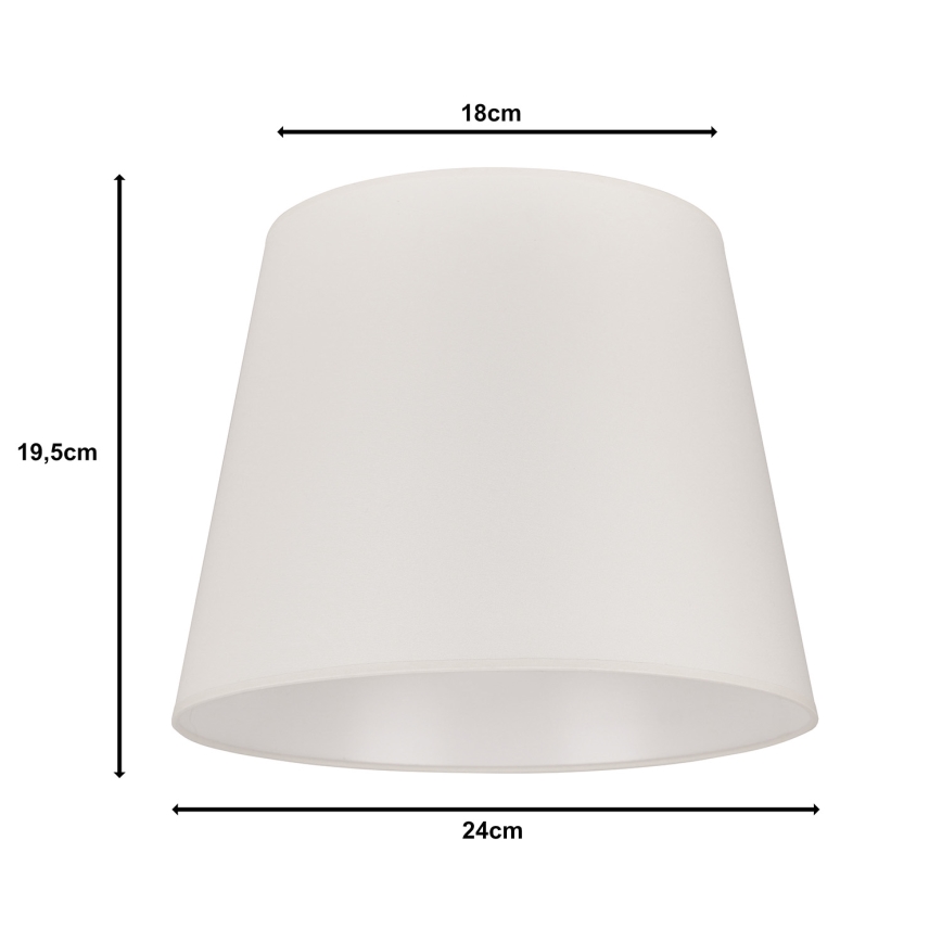 Duolla - Abažūrs galda lampai CLASSIC M E27 d. 24 cm krēmkrāsa