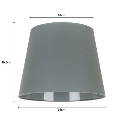Duolla - Abažūrs galda lampai CLASSIC M E27 d. 24 cm pelēka