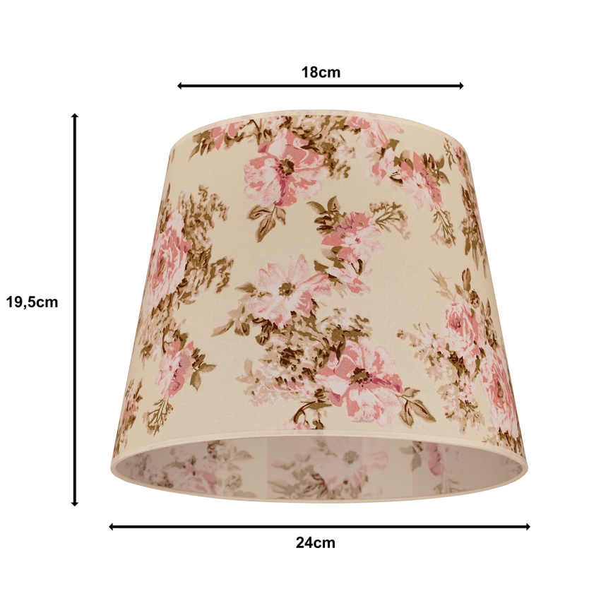 Duolla - Abažūrs galda lampai CLASSIC M E27 d. 24 cm roze