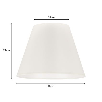 Duolla - Abažūrs galda lampai SOFIA S E27 d. 28 cm bēša