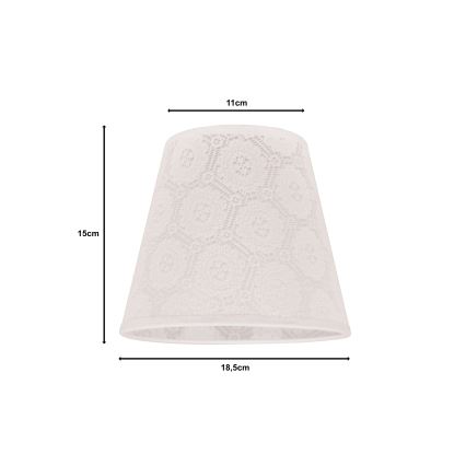 Duolla - Abažūrs galda lampai SOFIA XS E14 d. 18,5 cm balta