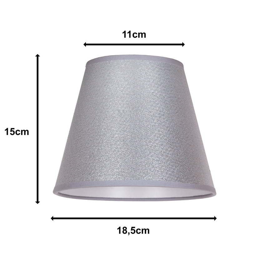 Duolla - Abažūrs galda lampai SOFIA XS E14 d. 18,5 cm sudraba
