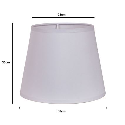 Duolla - Abažūrs grīdas stāvlampai CLASSIC L E27 d. 38 cm balta