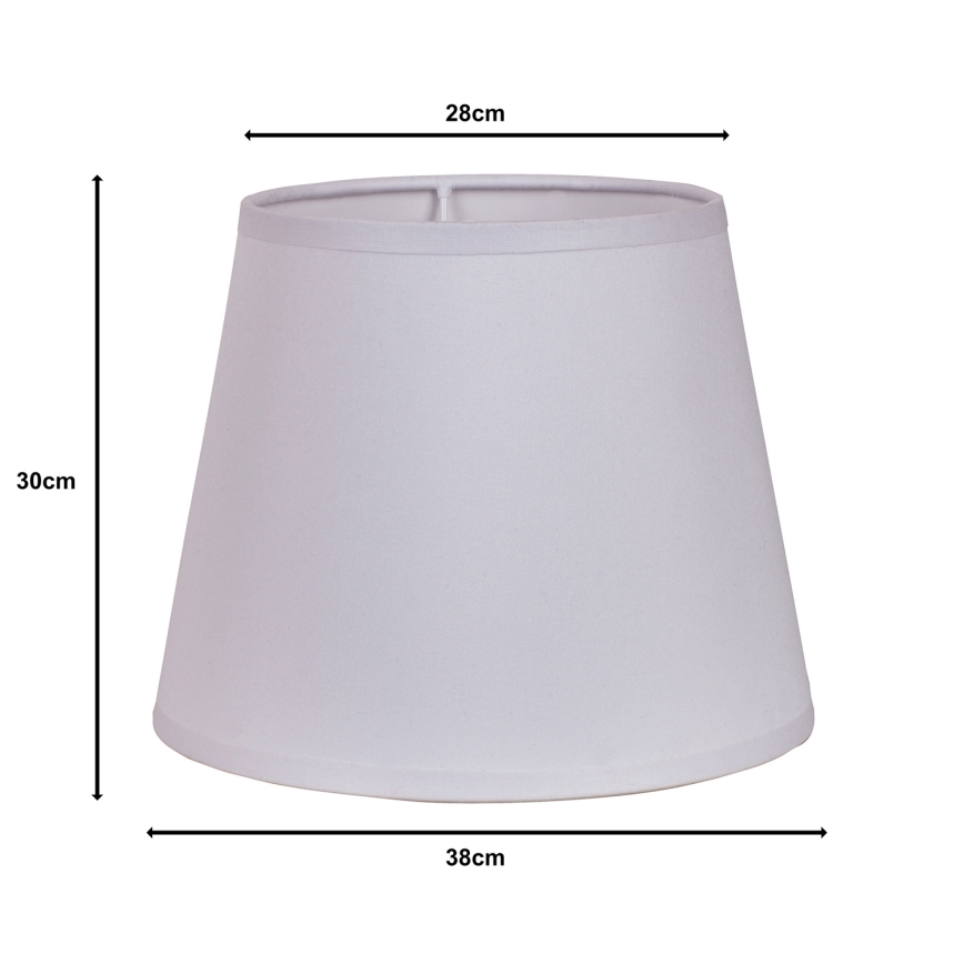 Duolla - Abažūrs grīdas stāvlampai CLASSIC L E27 d. 38 cm balta