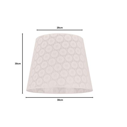 Duolla - Abažūrs grīdas stāvlampai CLASSIC L E27 d. 38 cm balta