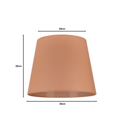 Duolla - Abažūrs grīdas stāvlampai CLASSIC L E27 d. 38 cm brūna