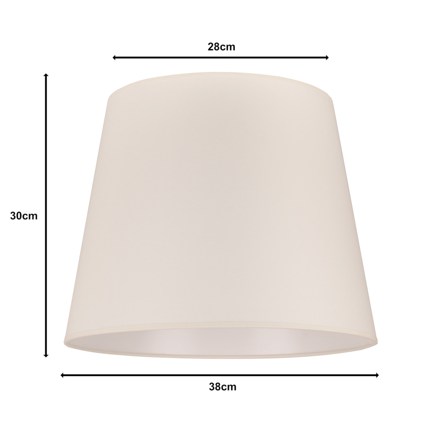 Duolla - Abažūrs grīdas stāvlampai CLASSIC L E27 d. 38 cm krēmkrāsa