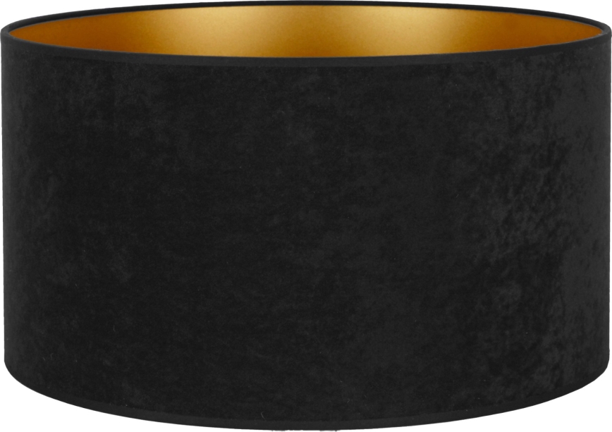 Duolla - Abažūrs grīdas stāvlampai VELVET E27 d. 35 cm melna/zelta