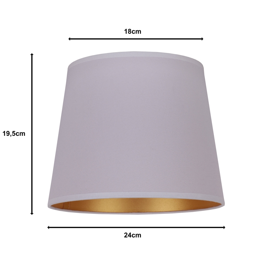 Duolla - Abažūrs priekš galda lampa CLASSIC M E27 d. 24 cm pelēka