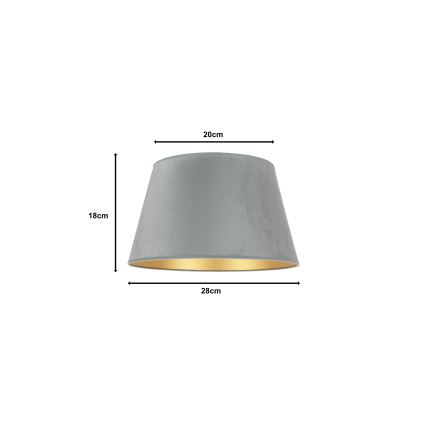 Duolla - Abažūrs priekš galda lampa CONE M E27 d. 28 cm pelēka