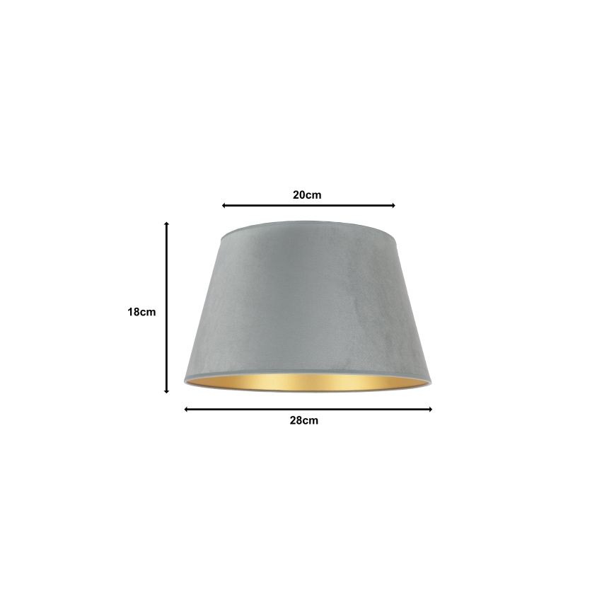 Duolla - Abažūrs priekš galda lampa CONE M E27 d. 28 cm pelēka
