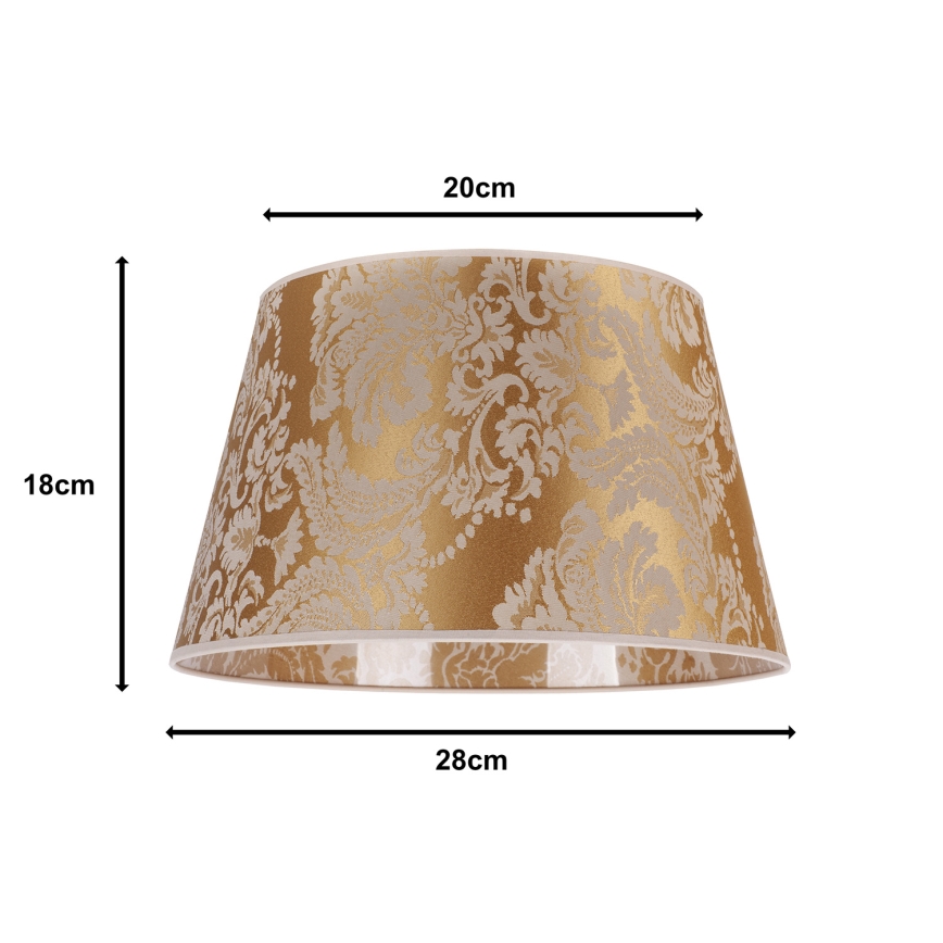 Duolla - Abažūrs priekš galda lampa CONE M E27 d. 28 cm zelta