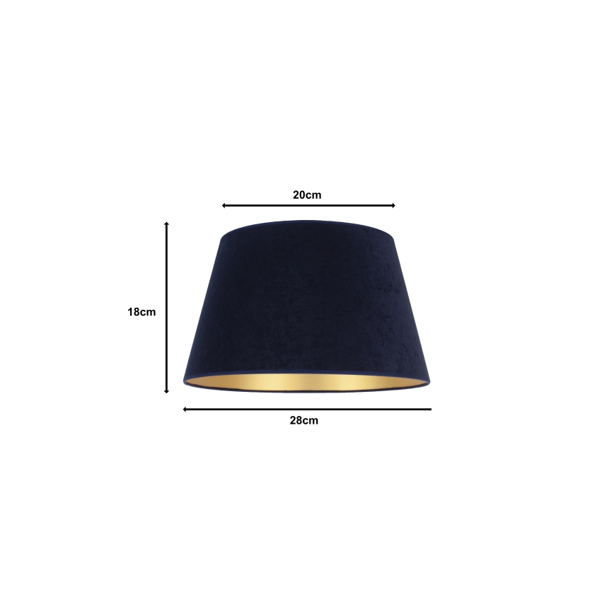 Duolla - Abažūrs priekš galda lampa CONE M E27 d. 28 cm zila