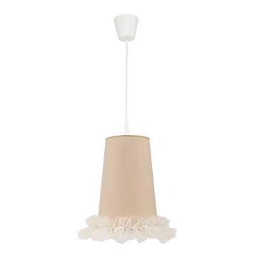 Duolla - Bērnu lustra ar auklu BALLET 1xE27/40W/230V d. 21 cm bēša