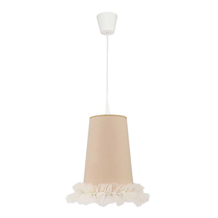 Duolla - Bērnu lustra ar auklu BALLET 1xE27/40W/230V d. 21 cm bēša