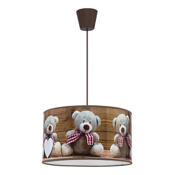 Duolla - Bērnu lustra ar auklu BEARS 1xE27/40W/230V d. 35 cm