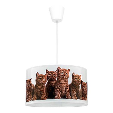 Duolla - Bērnu lustra ar auklu CATS 1xE27/40W/230V d. 35 cm