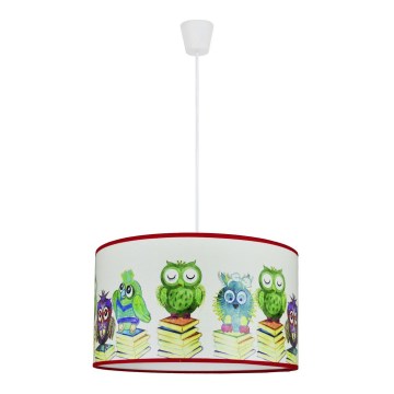 Duolla - Bērnu lustra ar auklu OWL 1xE27/15W/230V d. 35 cm