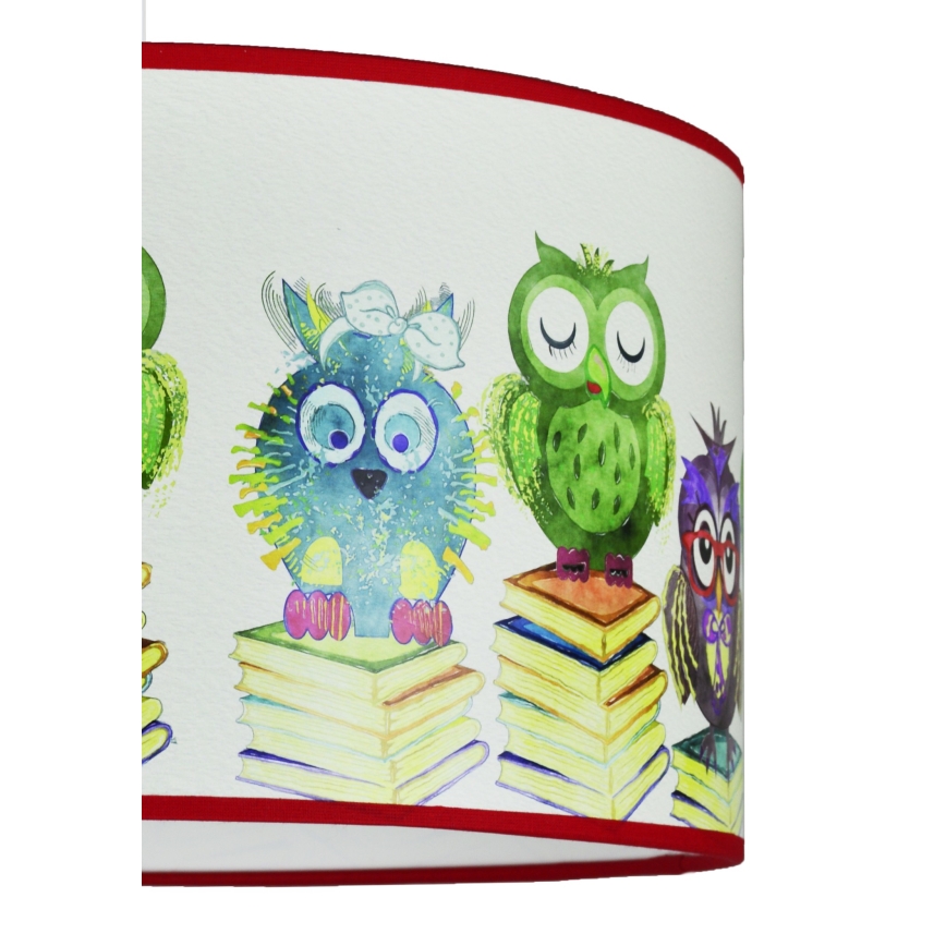 Duolla - Bērnu lustra ar auklu OWL 1xE27/15W/230V d. 35 cm