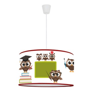 Duolla - Bērnu lustra ar auklu OWLS MULTI 1xE27/15W/230V d. 35 cm