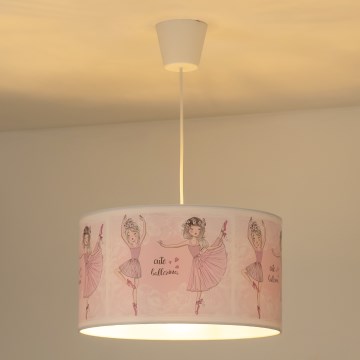 Duolla - Bērnu lustra ar auklu PRINT M 1xE27/40W/230V d. 35 cm balerīnas
