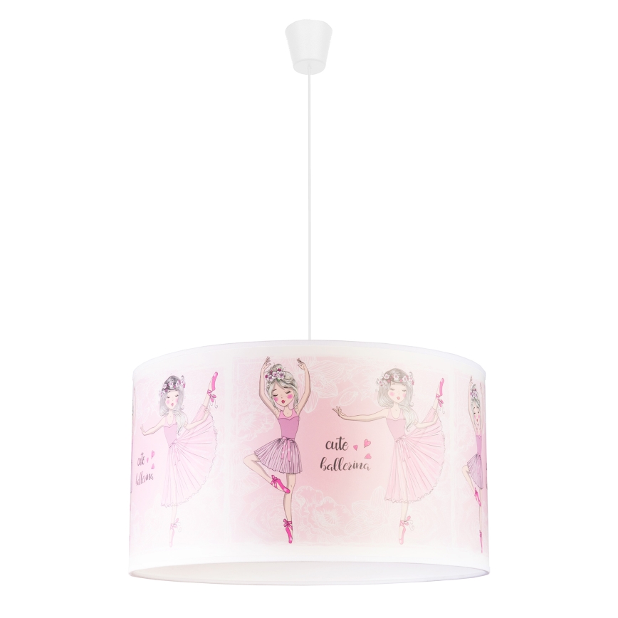 Duolla - Bērnu lustra ar auklu PRINT M 1xE27/40W/230V d. 35 cm balerīnas