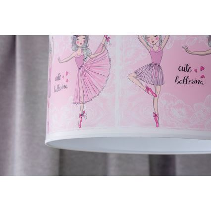 Duolla - Bērnu lustra ar auklu PRINT M 1xE27/40W/230V d. 35 cm balerīnas