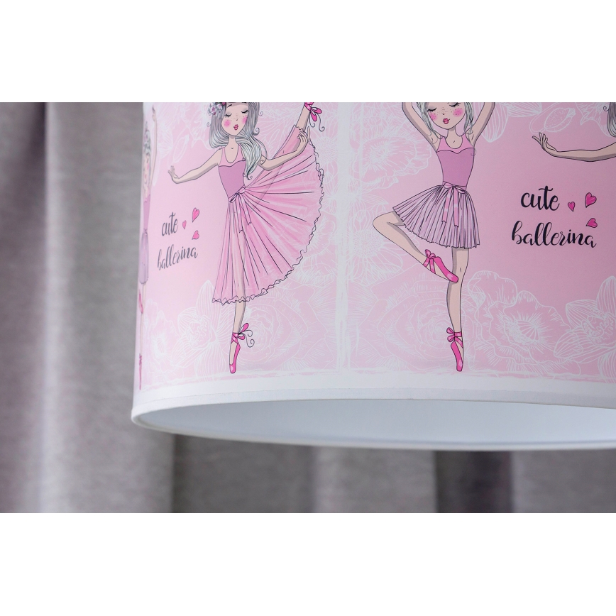Duolla - Bērnu lustra ar auklu PRINT M 1xE27/40W/230V d. 35 cm balerīnas
