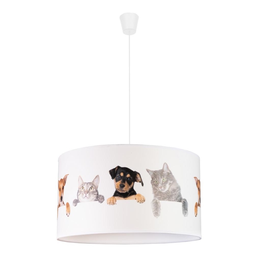 Duolla - Bērnu lustra ar auklu PRINT M 1xE27/40W/230V d. 35 cm dzīvnieki