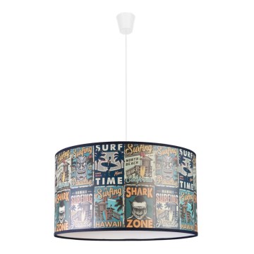 Duolla - Bērnu lustra ar auklu PRINT M 1xE27/40W/230V d. 35 cm plakāti