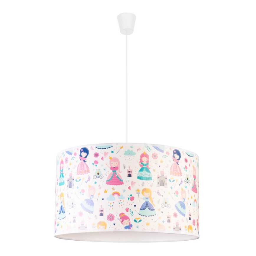 Duolla - Bērnu lustra ar auklu PRINT M 1xE27/40W/230V d. 35 cm princeses