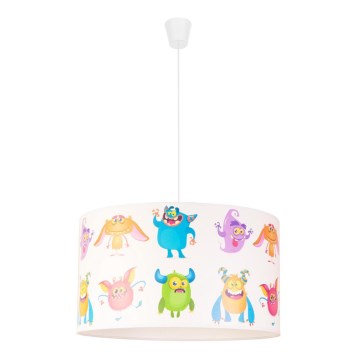 Duolla - Bērnu lustra ar auklu PRINT M 1xE27/40W/230V d. 35 cm troļļi