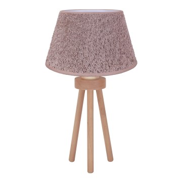 Duolla - Galda lampa BOUCLE 1xE27/15W/230V d. 28 cm brūna/koks