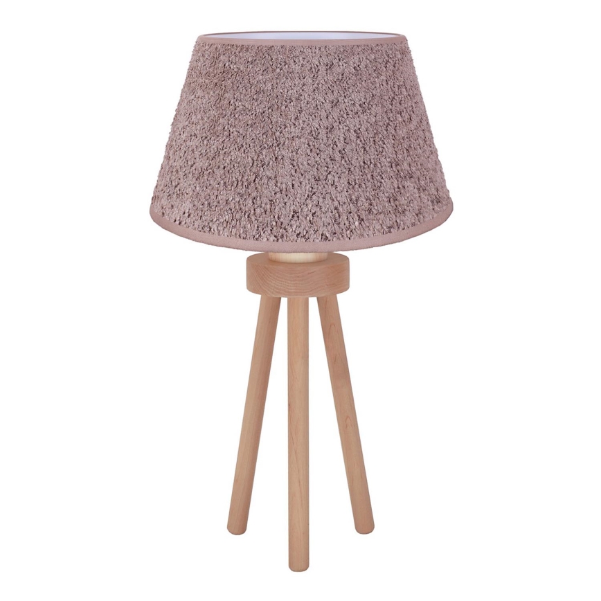 Duolla - Galda lampa BOUCLE 1xE27/15W/230V d. 28 cm brūna/koks