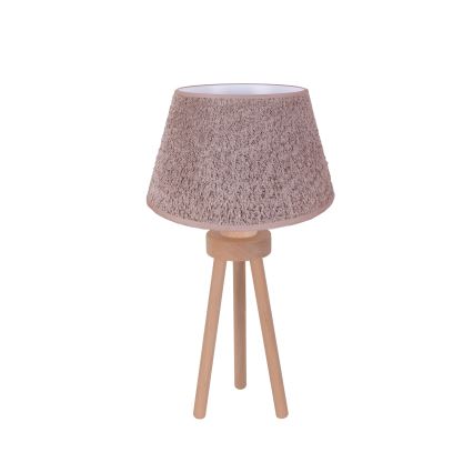 Duolla - Galda lampa BOUCLE 1xE27/15W/230V d. 28 cm brūna/koks