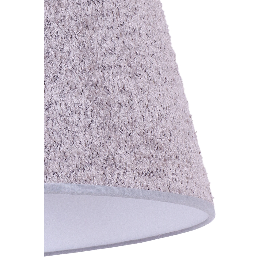 Duolla - Galda lampa BOUCLE 1xE27/15W/230V d. 28 cm pelēka/koks