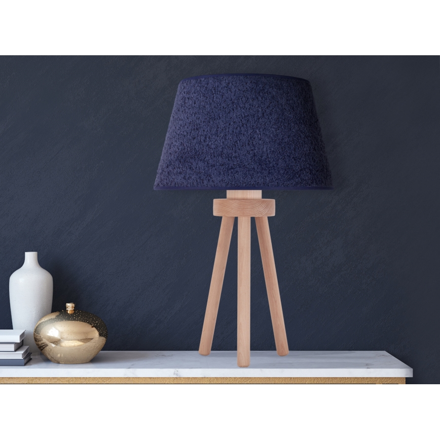 Duolla - Galda lampa BOUCLE 1xE27/15W/230V d. 28 cm zila/koks