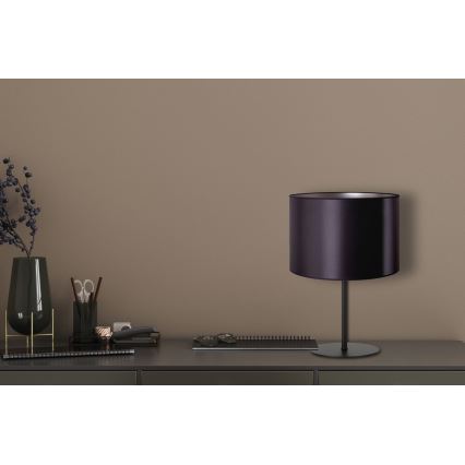 Duolla - Galda lampa CANNES 1xE14/15W/230V d. 20 cm melna/sudraba